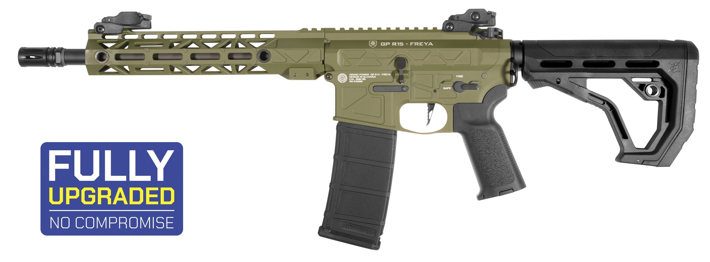 DELTA ARMORY Airsoft AEG FREYA R15 M-LOK 10" Aster II