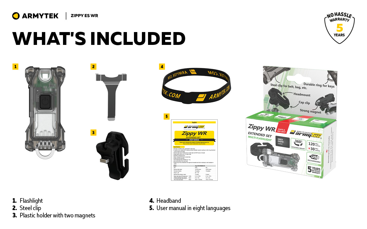 ARMYTEK Zippy WR Extended Set Yellow