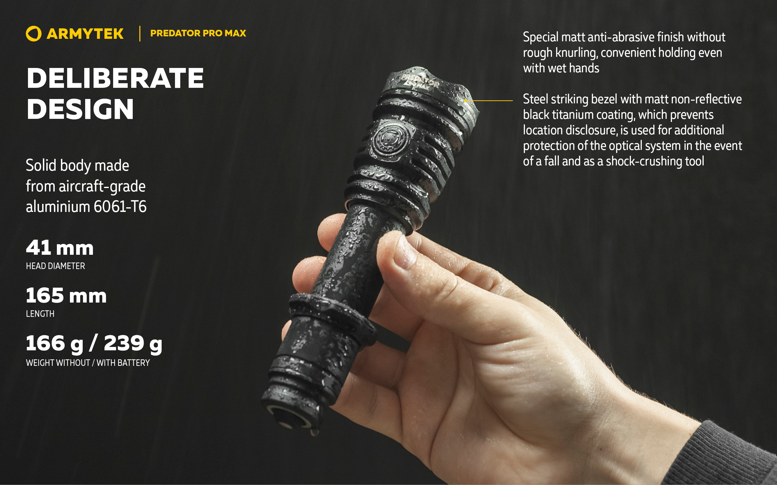 ARMYTEK Predator Pro Max Magnet USB PCB White