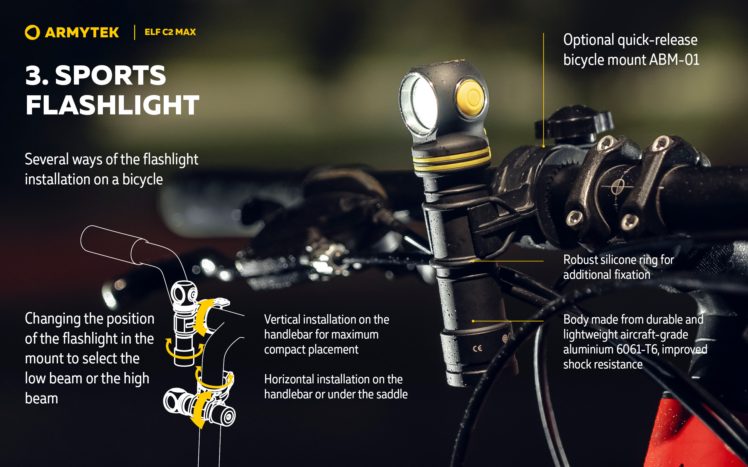 ARMYTEK Elf C2 Max USB-C PCB White