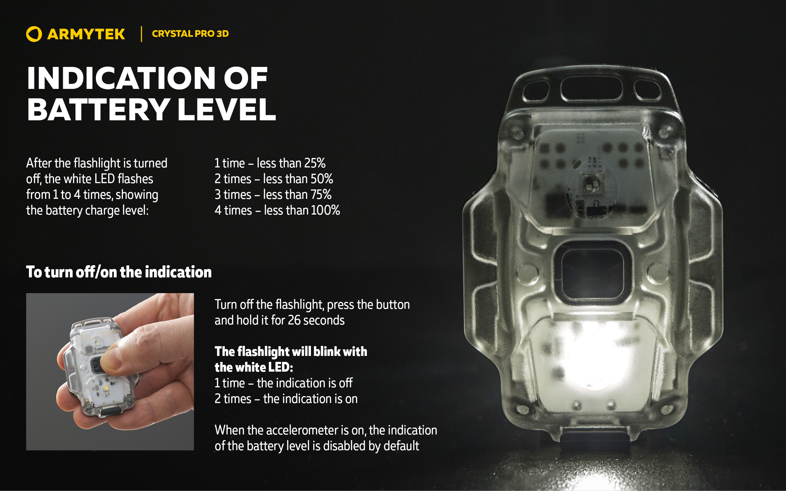 ARMYTEK Crystal Pro 3D Red