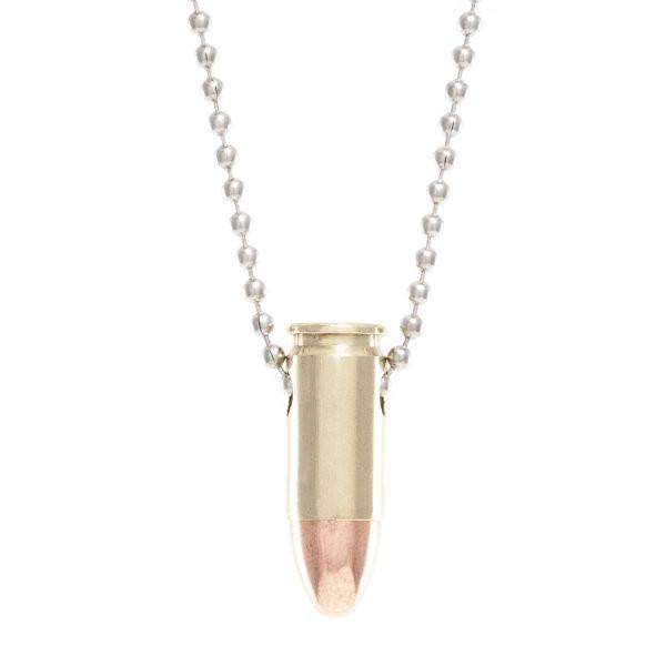LUCKY SHOT Ball Chain Bullet Necklace - 9mm 