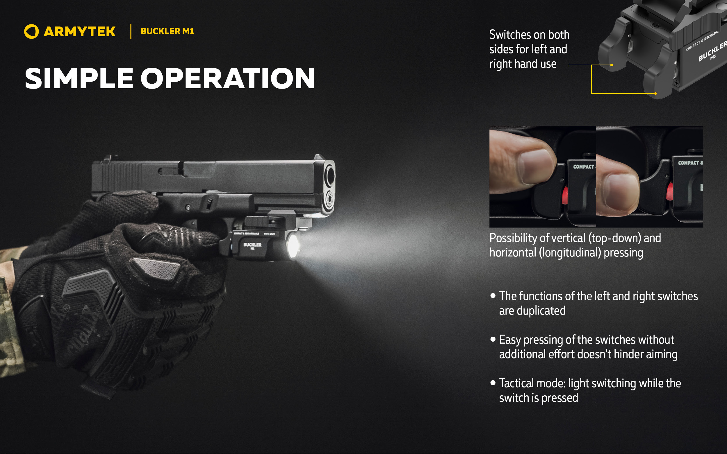 ARMYTEK Buckler M1 White