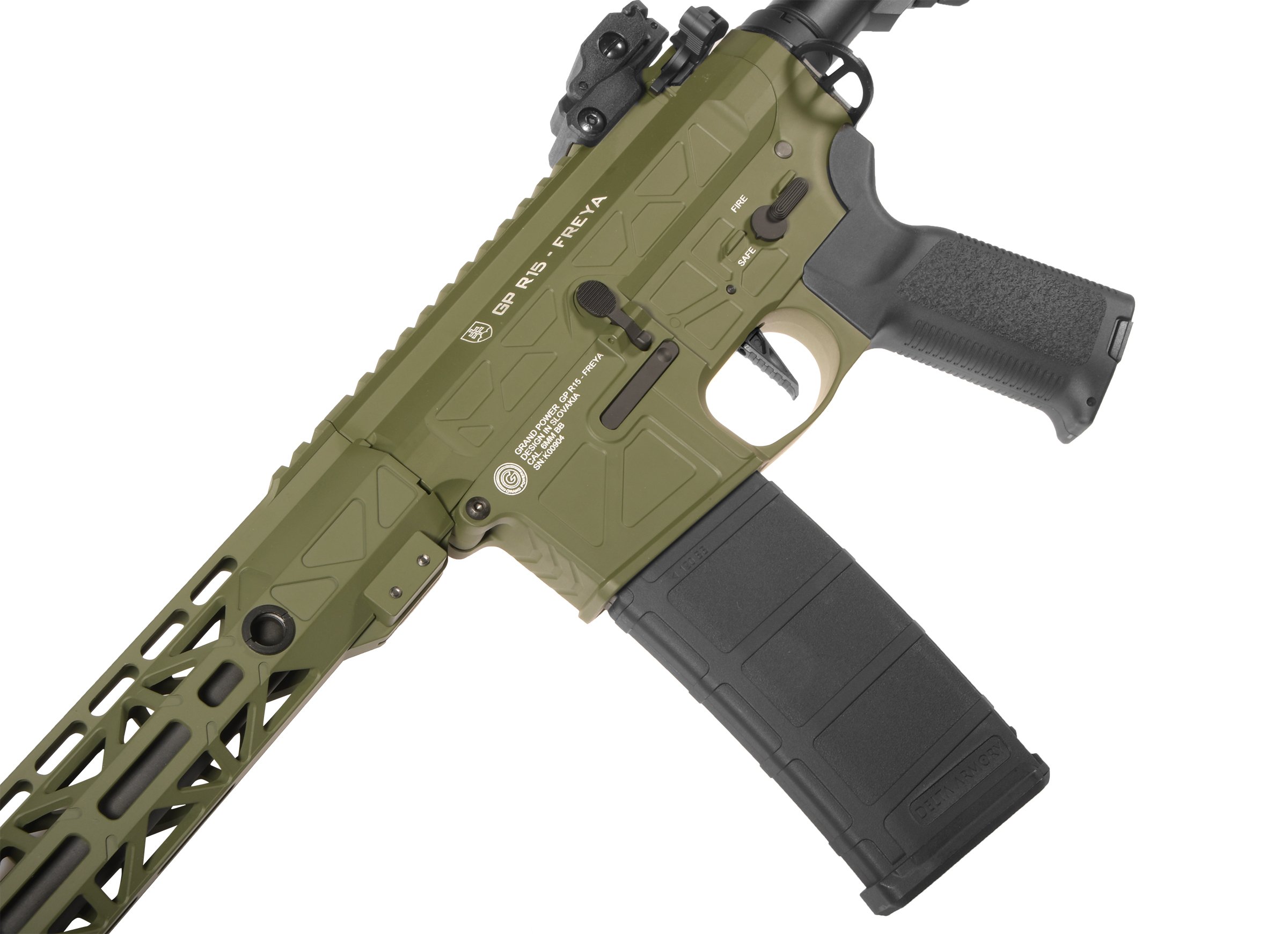 DELTA ARMORY Airsoft AEG FREYA R15 M-LOK 14" Warhead & Aster II