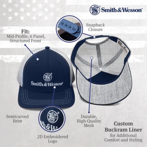 S&W Cap Two-Tone Royal Blue & White