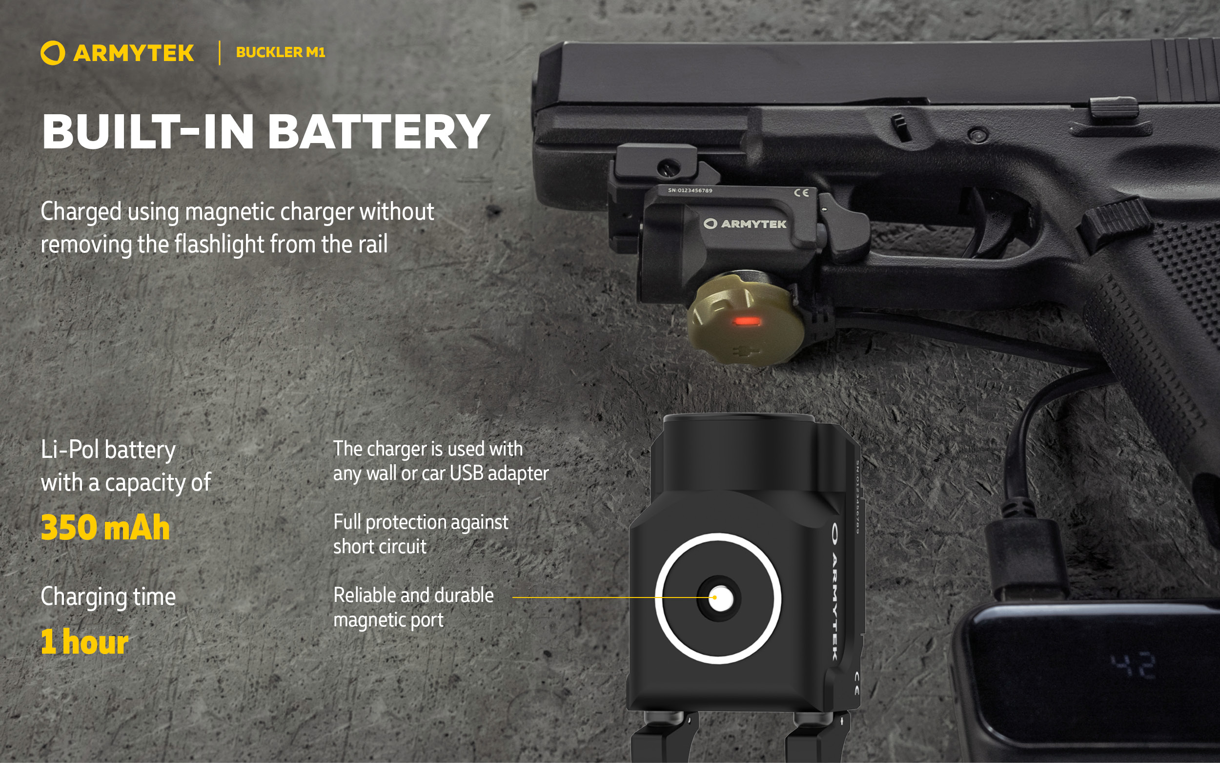 ARMYTEK Buckler M1 White