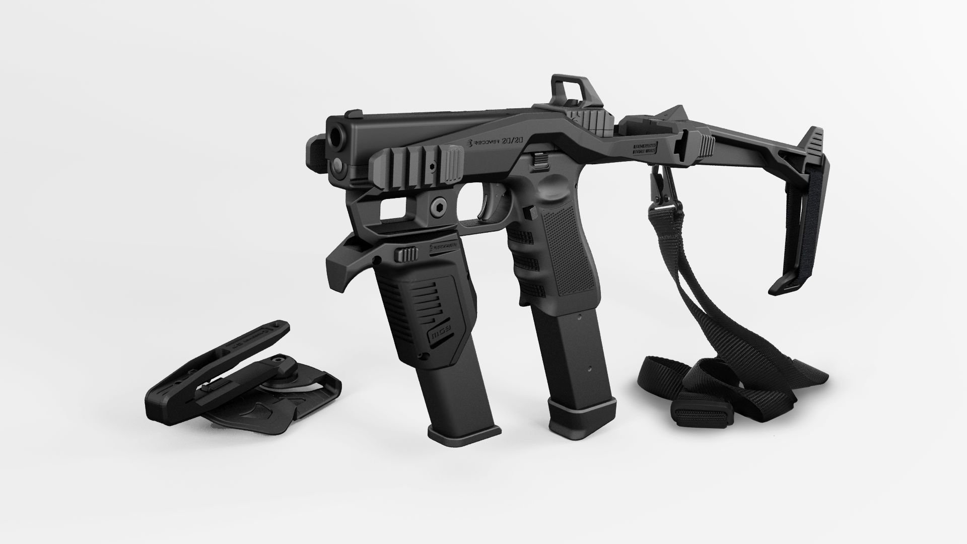 RECOVER TACTICAL Mag9 Angled Holder for Glock RECOVER TACTICAL Mag9 Angled Holder for Glock