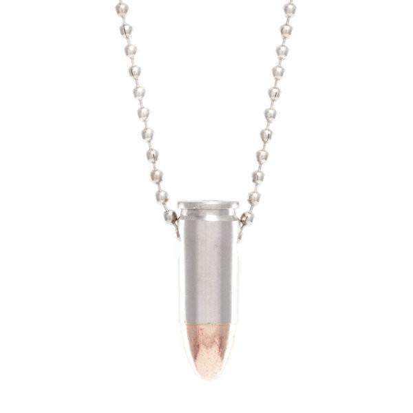 LUCKY SHOT Ball Chain Bullet Necklace - 9mm 