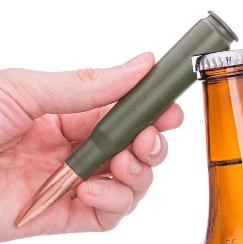 LUCKY SHOT Bullet Bottle Opener 50 Cal BMG - Olive Drab