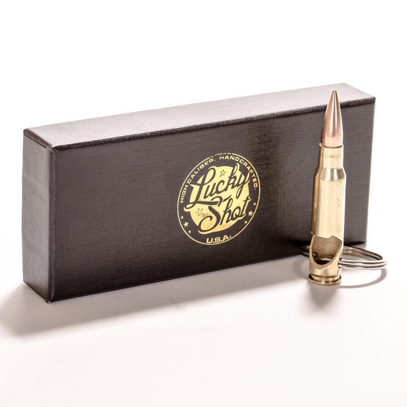 LUCKY SHOT Bullet Bottle Opener Keychain - .308