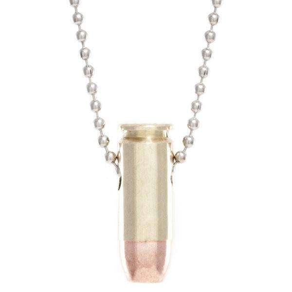 LUCKY SHOT Ball Chain Bullet Necklace - .40