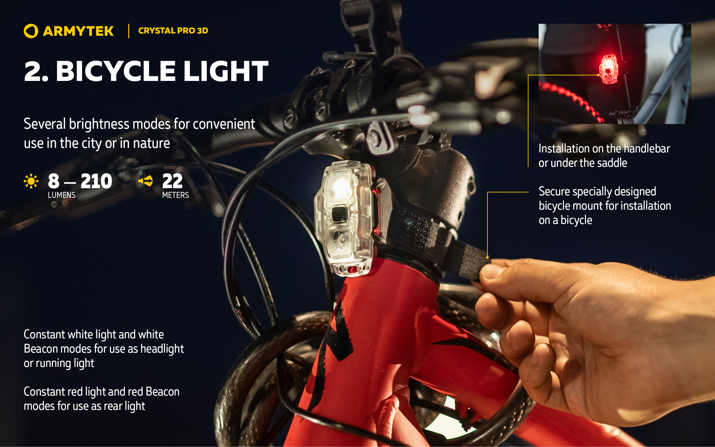 ARMYTEK Crystal Pro 3D Red