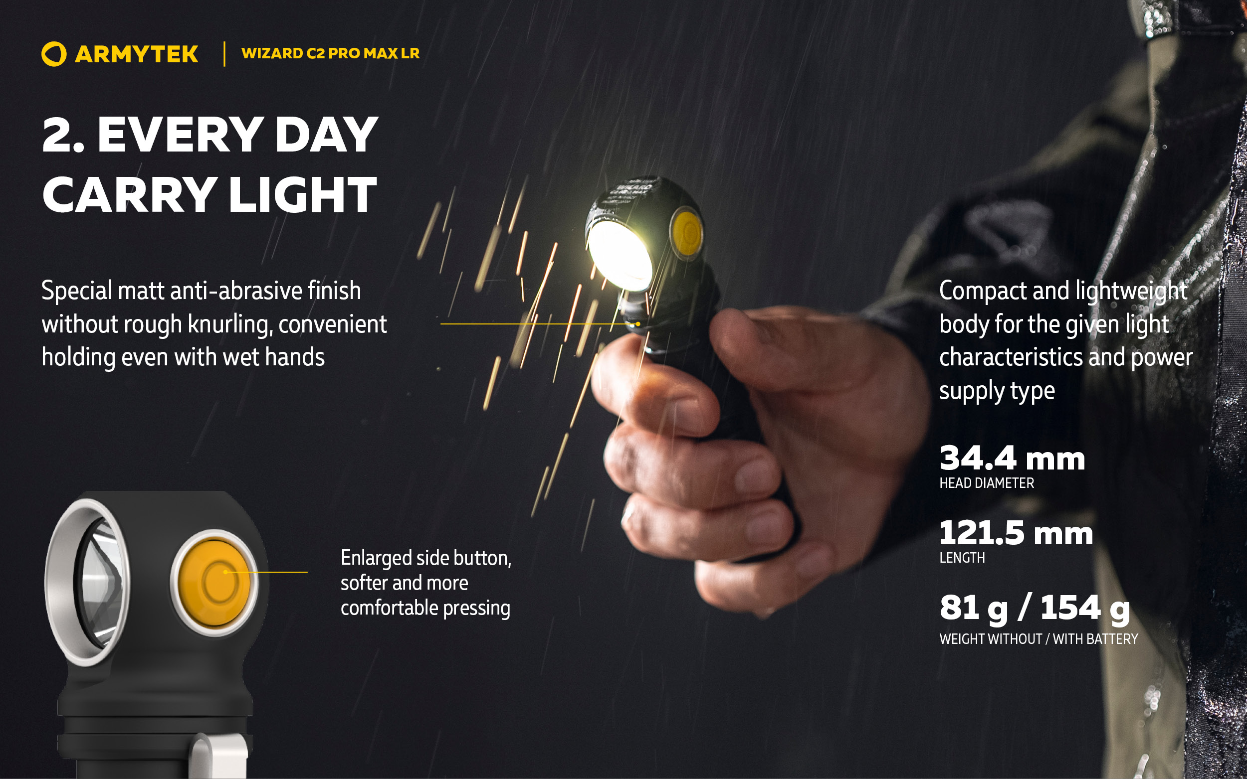 ARMYTEK Wizard C2 Pro Max LR PCB White