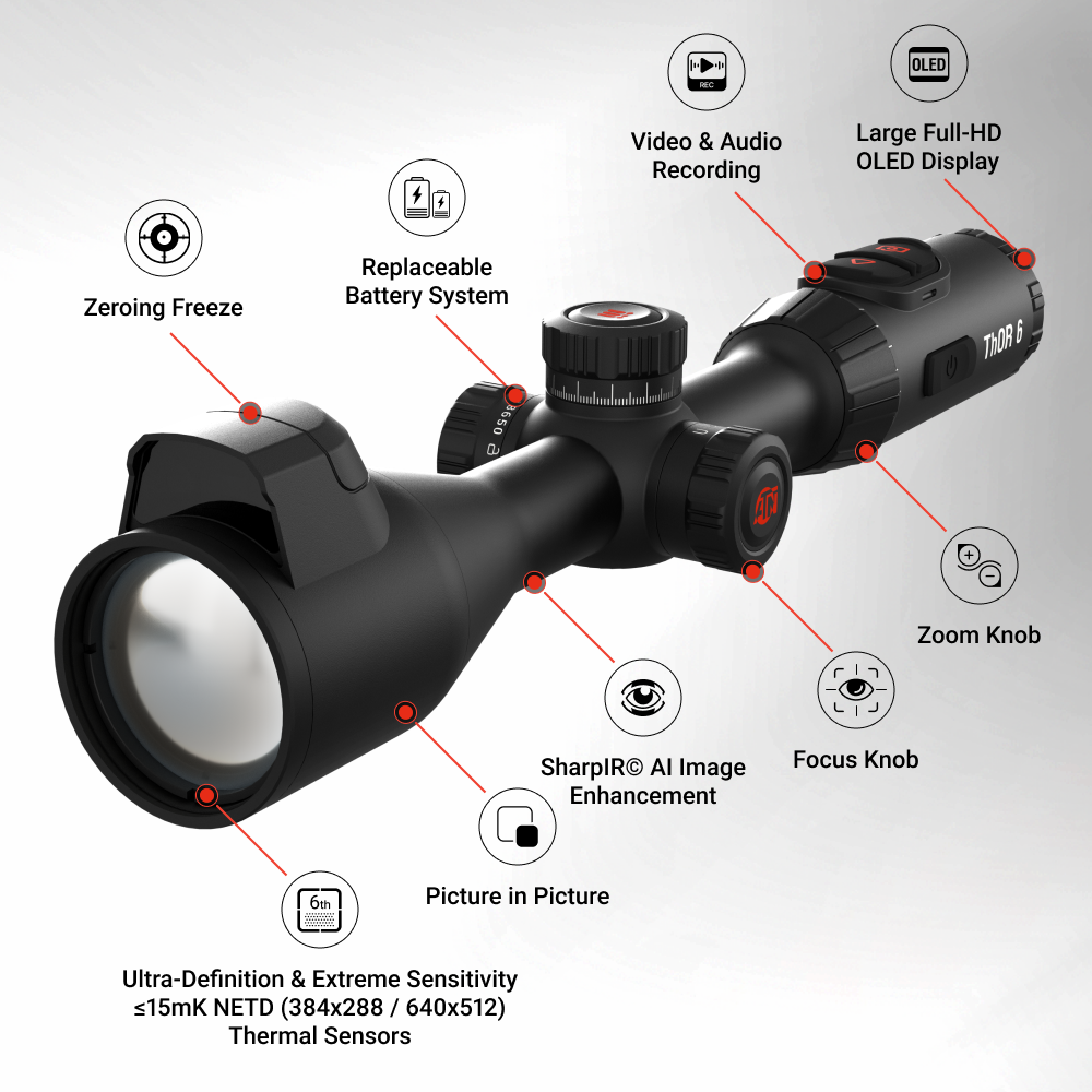 ATN Thermal Rifle Scope ThOR 6 Elite