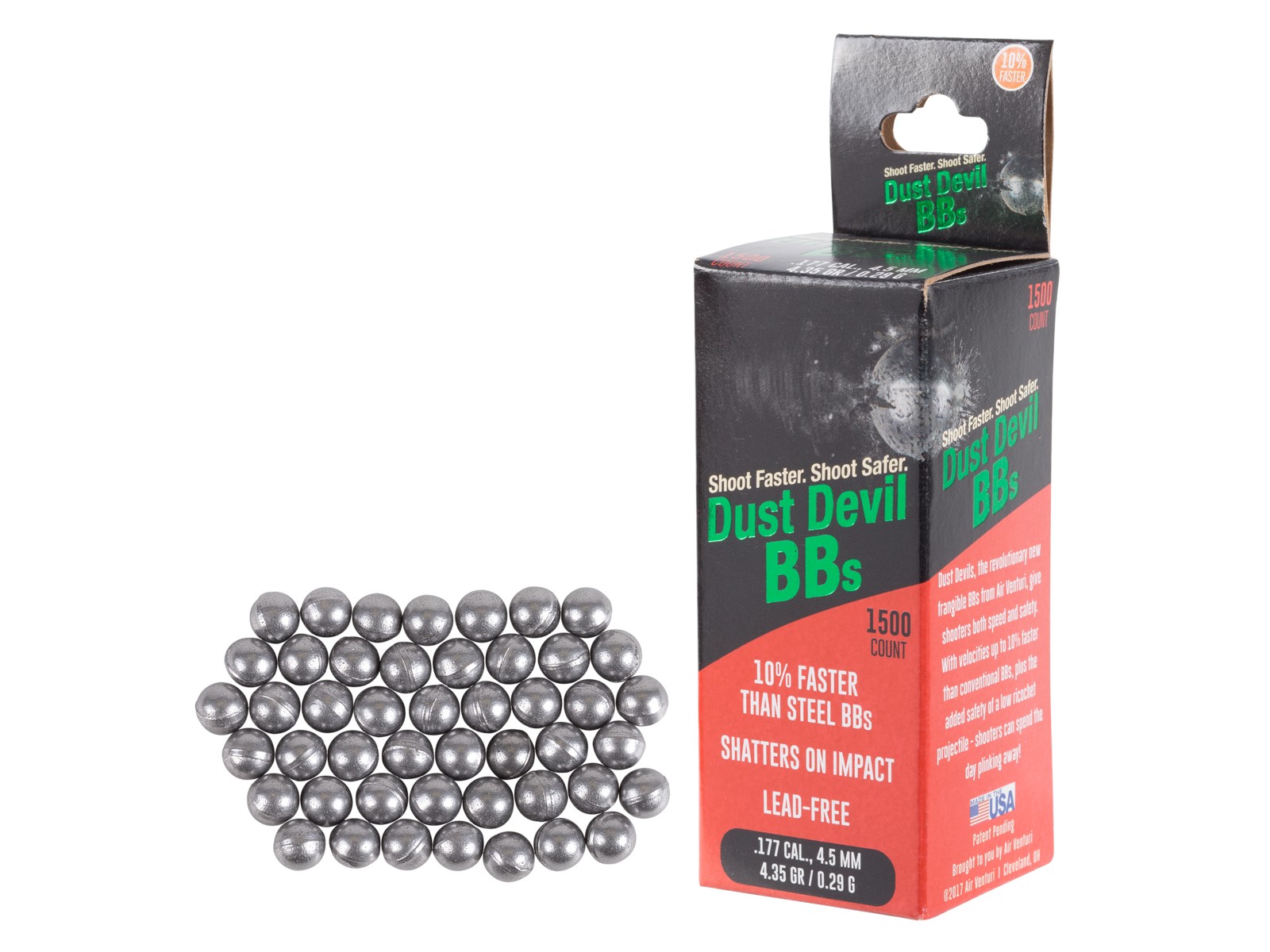 AIR VENTURI Dust Devil Mk2 Frangible BBs 1500 ct. AIR VENTURI Dust Devil Mk2 Frangible BBs 1500 ct.