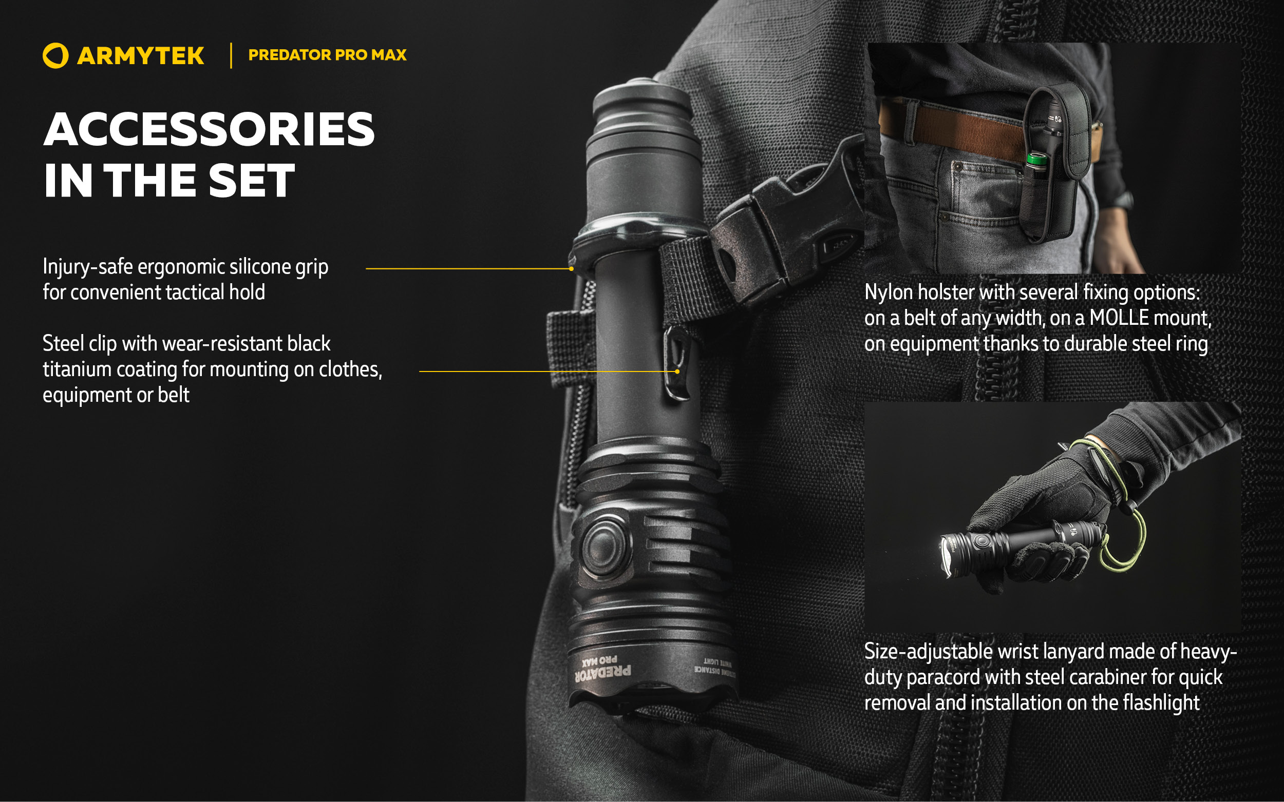 ARMYTEK Predator Pro Max Magnet USB PCB White