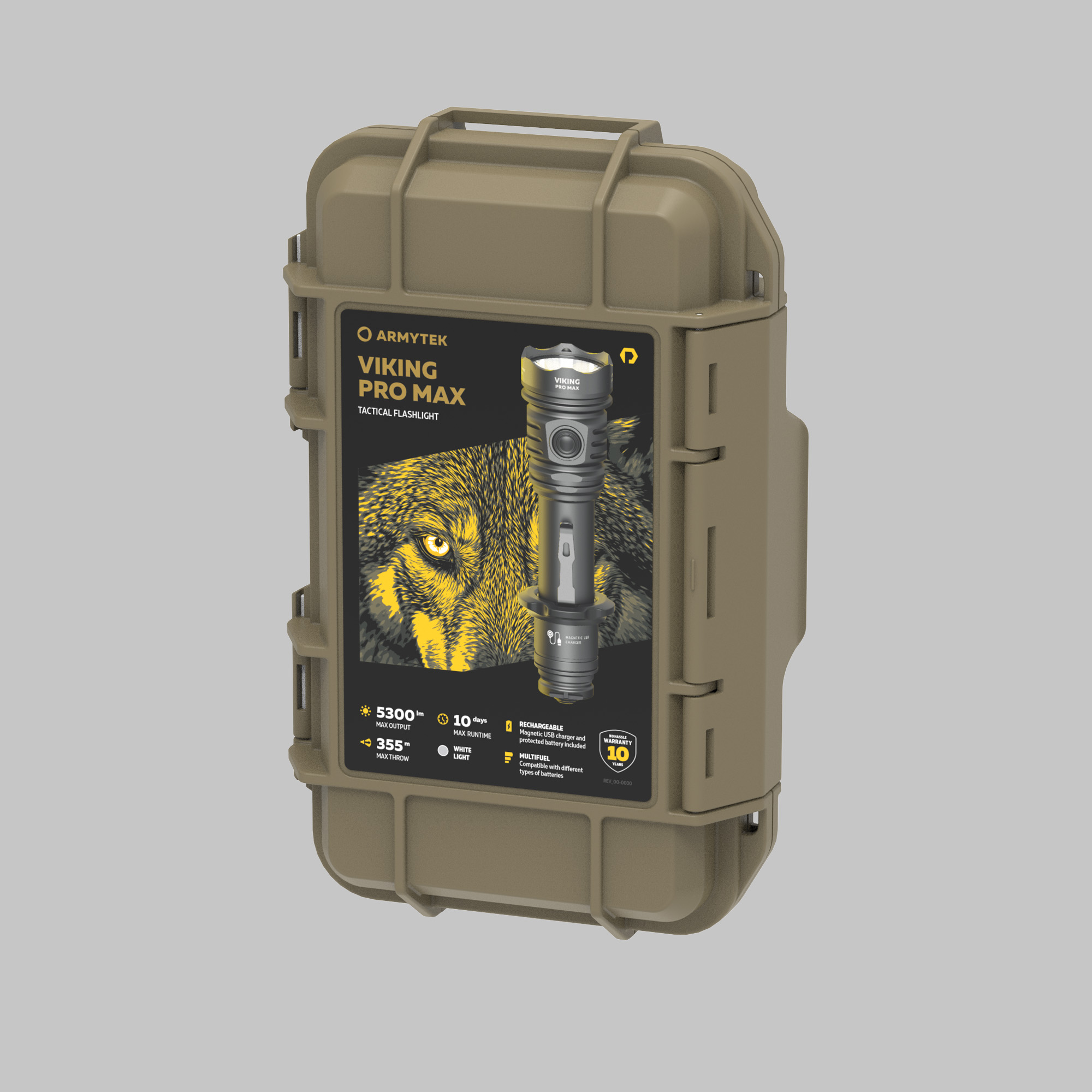ARMYTEK Viking Pro Max Magnet USB PCB White