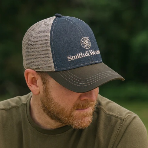S&W Cap Two-Tone Denim Trucker 
