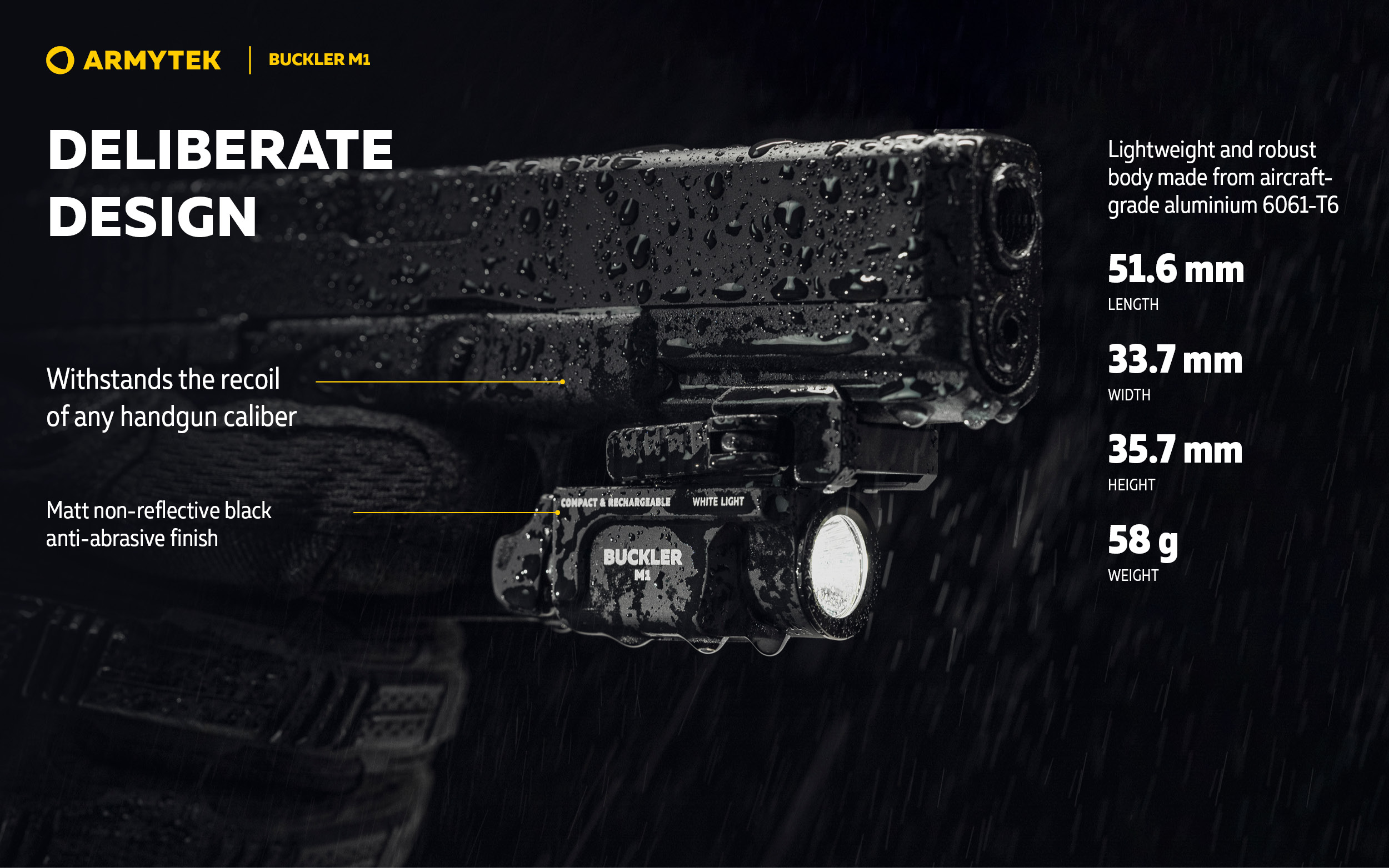 ARMYTEK Buckler M1 White
