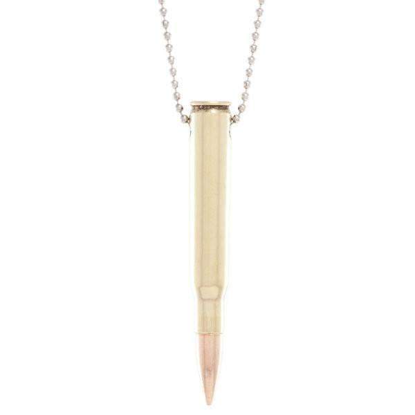 LUCKY SHOT Ball Chain Bullet Necklace - .223