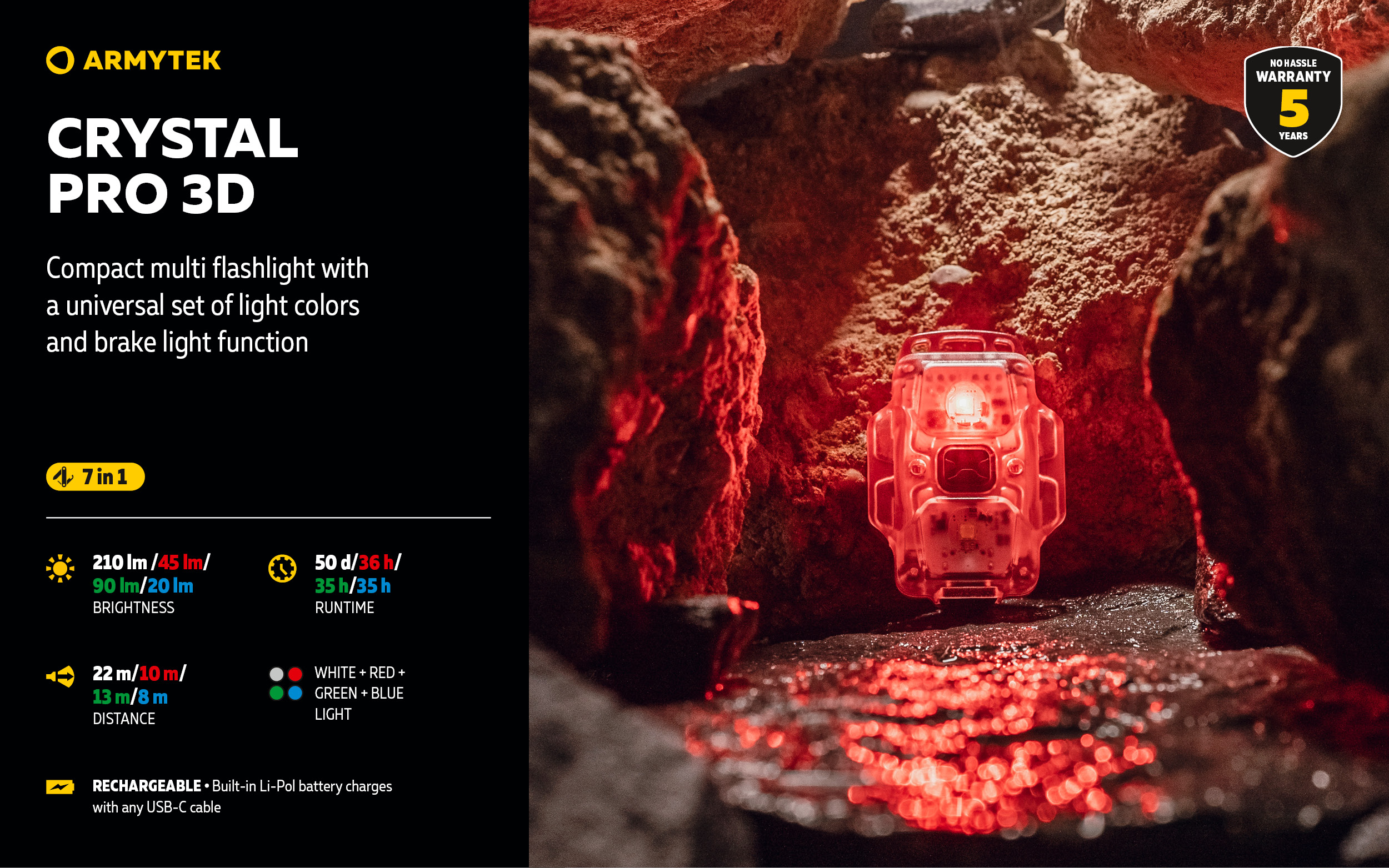ARMYTEK Crystal Pro 3D Red