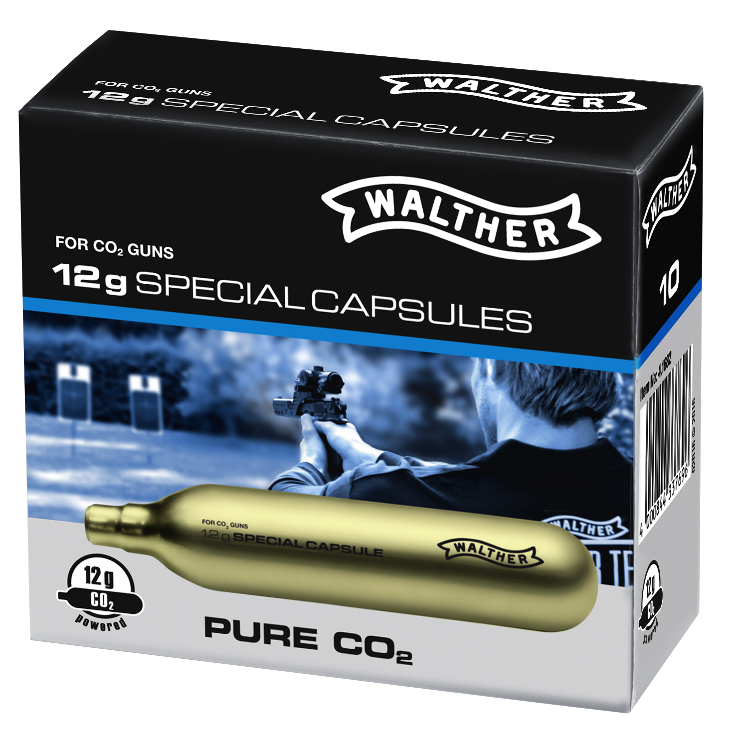WALTHER (Umarex) CO2 Capsules 12gr (Pack of 10)