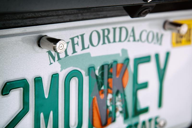 LUCKY SHOT License Plate Bolts | Fasteners - .45 Cal (2pcs) LUCKY SHOT License Plate Bolts | Fasteners - .45 Cal (2pcs)