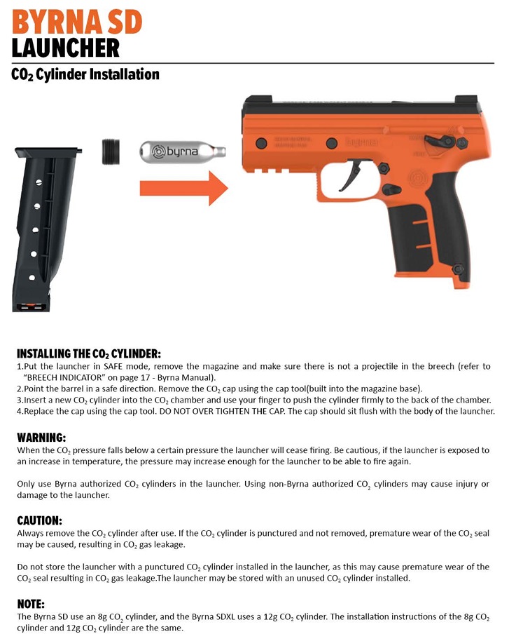 BYRNA Training Markers  SD .68