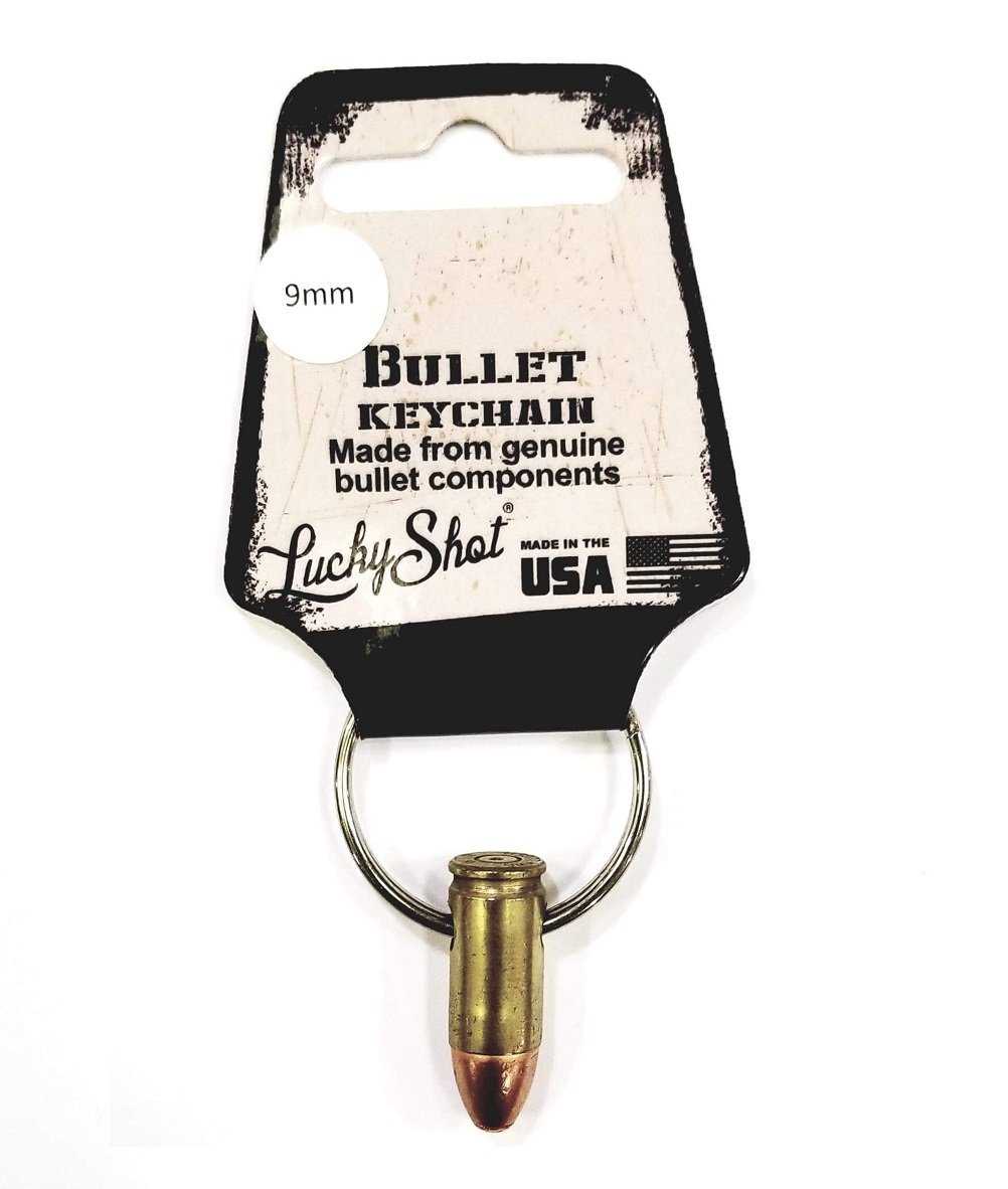 LUCKY SHOT Bullet Keychain - 9mm