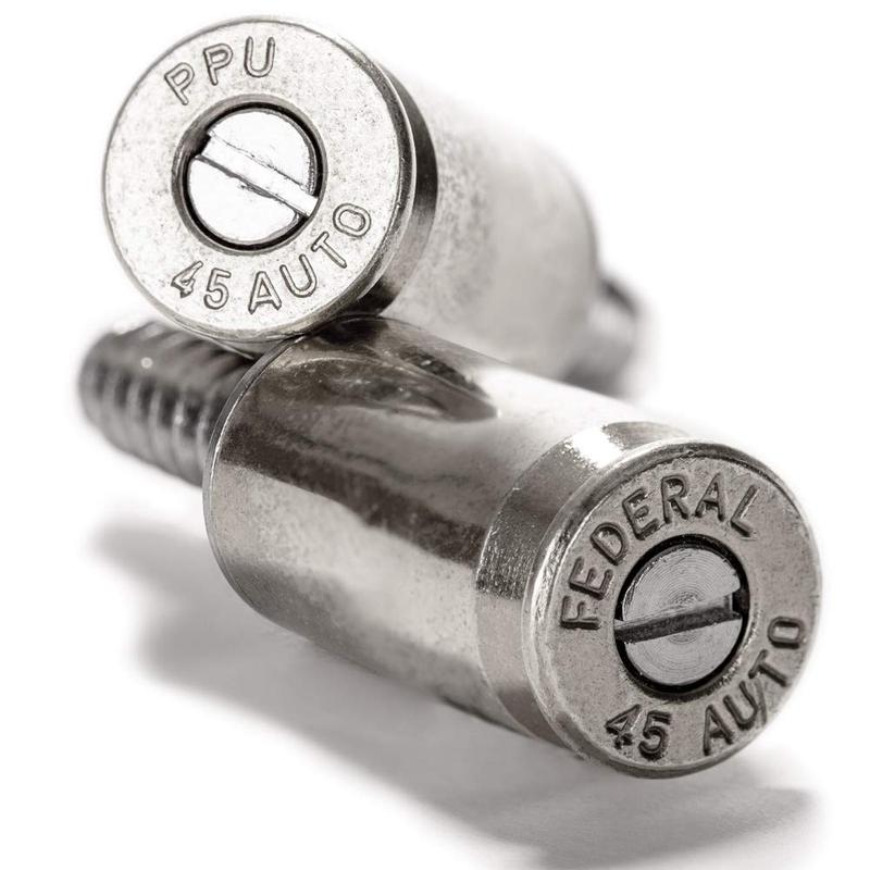 LUCKY SHOT License Plate Bolts | Fasteners - .45 Cal (2pcs) LUCKY SHOT License Plate Bolts | Fasteners - .45 Cal (2pcs)