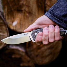 WOOX Rock 62 Micarta Knife Engraved