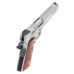 SW1911 Engraved S/S Gls Bead .45 Auto 4.5in 8rnd SAO