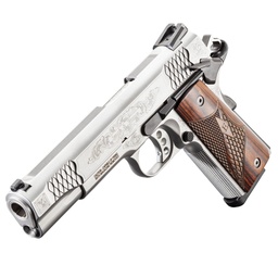 SW1911 Engraved S/S Gls Bead .45 Auto 4.5in 8rnd SAO