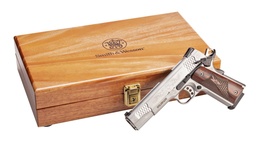SW1911 Engraved S/S Gls Bead .45 Auto 4.5in 8rnd SAO