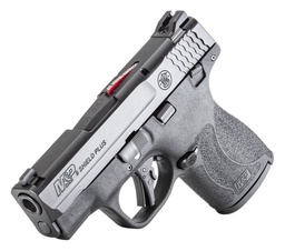 M&P 9 Shield Plus, White Dot Sights, Flat Trigger, Thumb Safety, Blk 9mm Luger 3.1in 2-10rnd TLCI