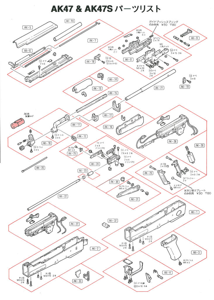 TOKYO MARUI AK47 Parts