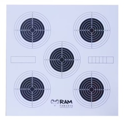 RAM TARGETS Paper Targets 5 Dots 14x14cm 100pcs