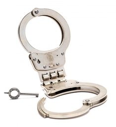 M300P NICKEL HINGED HANDCUFF W/PUSH PIN DOUBLE LOCK