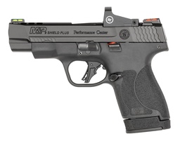 PC M&P 9 Shield Plus Fiber Optics Sights Ported W/CT Red Dot Optic No Thumb Safety BLK 9mm Luger 4in 10/13rnd