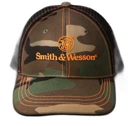 S&W Blaze Orange Camo Trucker Cap